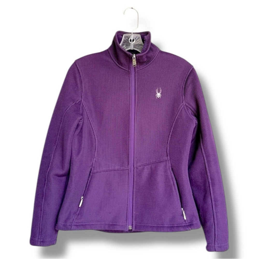 Spyder Purple Zip Up Core Sweater Jacket Size Small - Picture 2 of 12